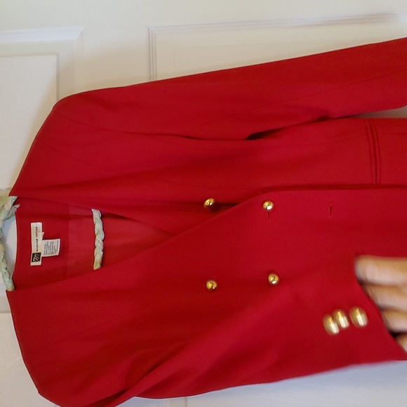 Wool dress with brass buttons fully lined size 8 by Morgan Taylor 100 % wool - Picture 5 of 5